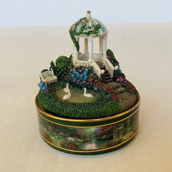 Thomas Kinkade Music Box Garden Serenity Prayer AA - Picture 2 of 5
